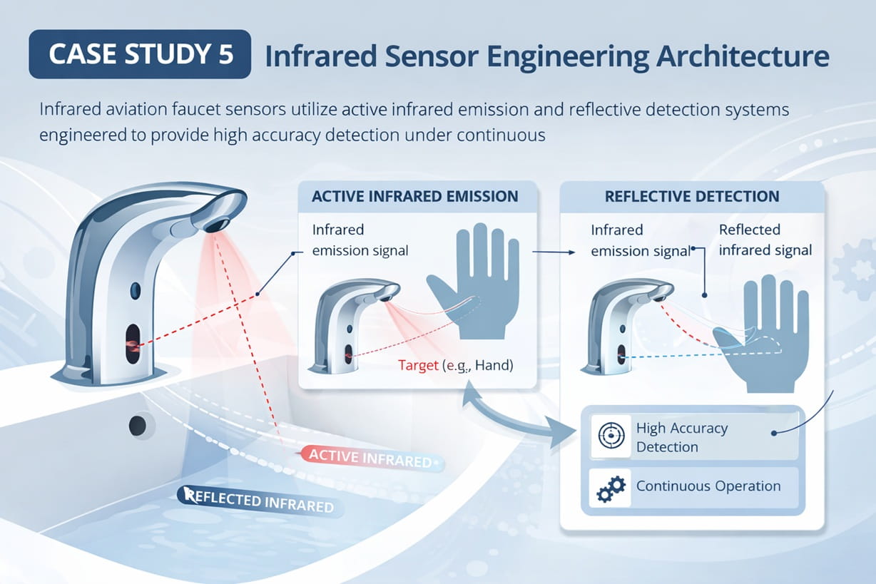 Infrared aviation faucet sensor engineering architecture installation validation