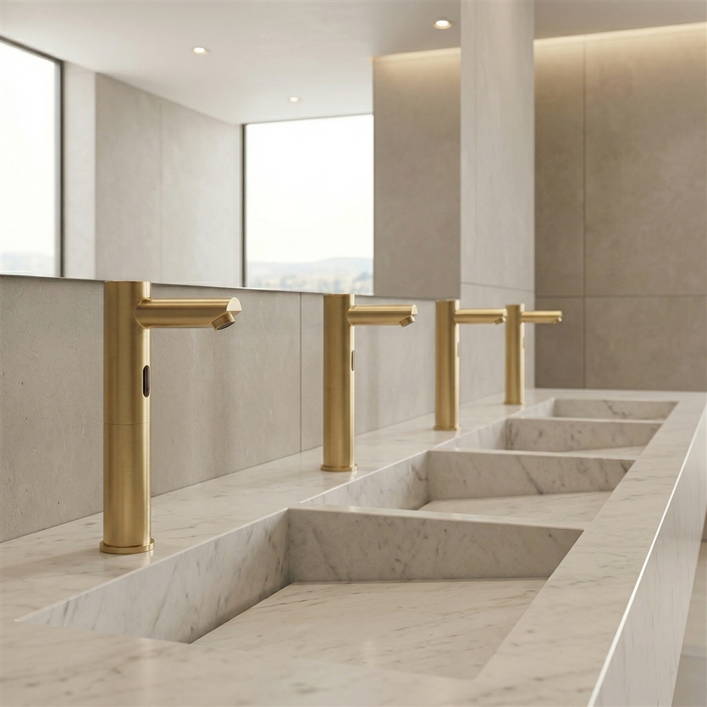 Newark Liberty International Airport restroom showing sink fixtures inside an airport restroom environment