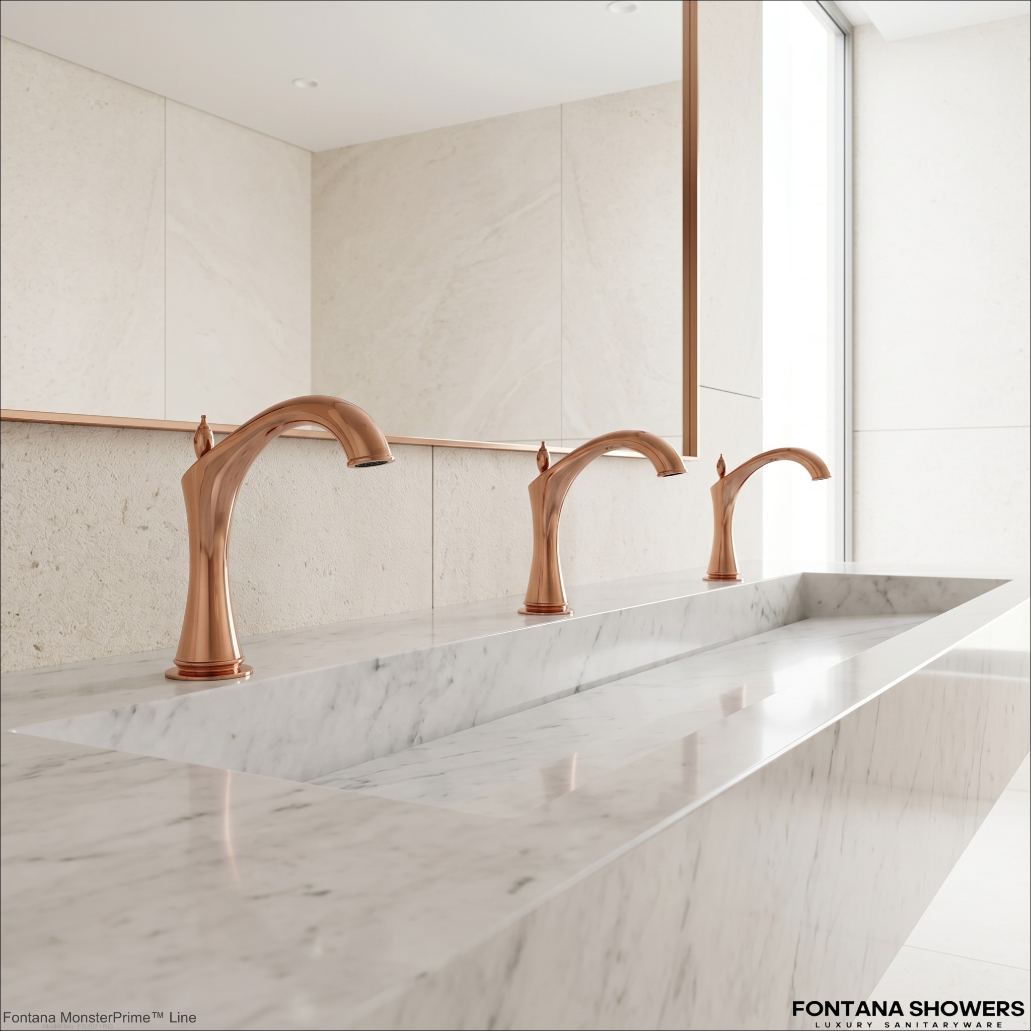 Modern airport restroom touchless faucets with commercial sink design