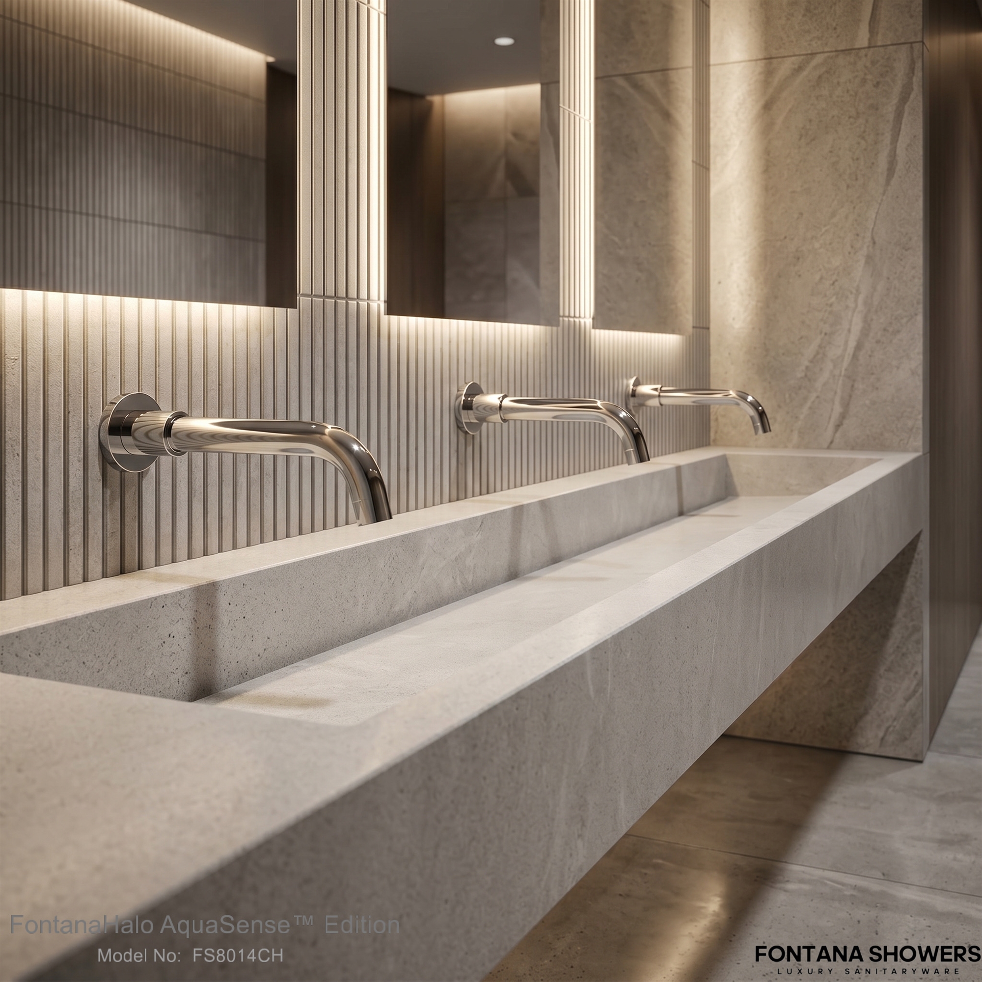 Airport restroom touchless faucet fixtures with premium commercial sink design