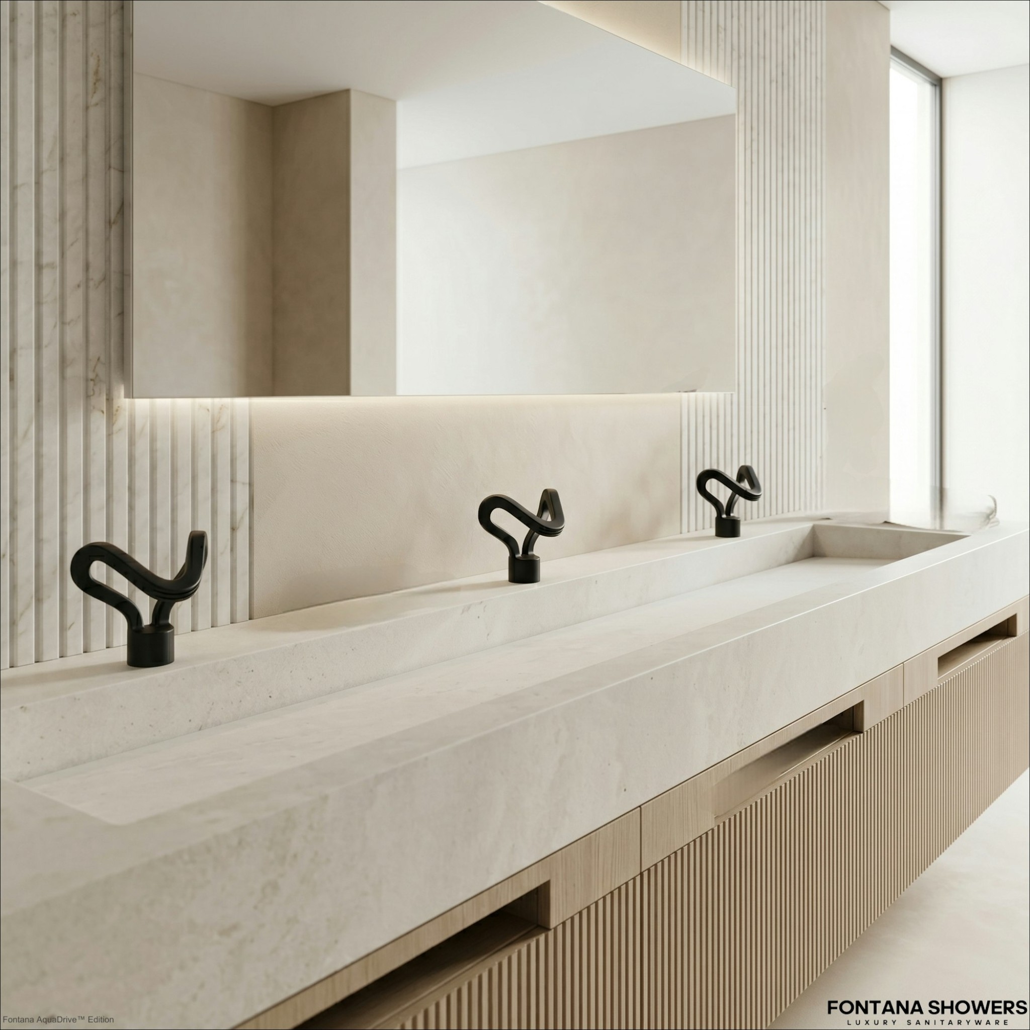 Luxury restroom private suite with elegant faucet fixture and hospitality design details