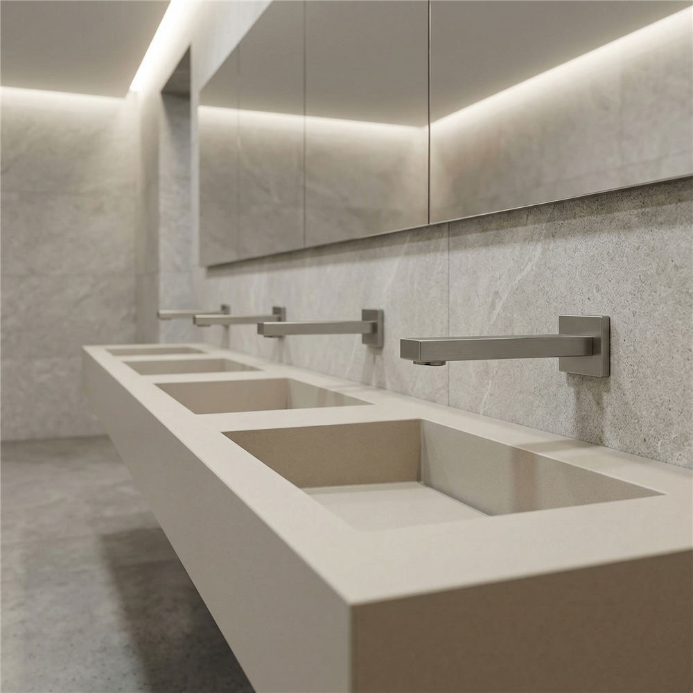 Facility maintenance planning for airport restroom touchless faucets
