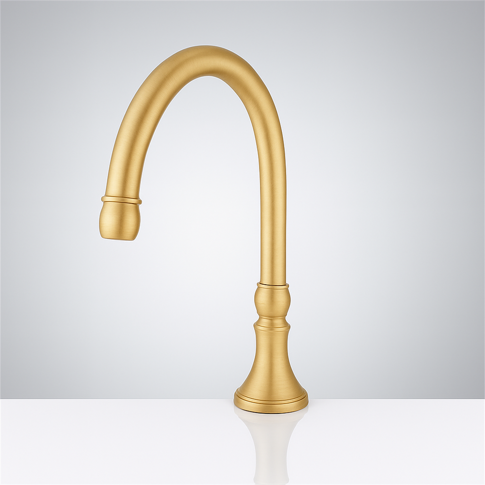 Fontana Siena matte brushed gold commercial sensor faucet