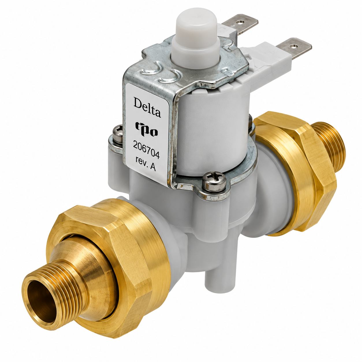 Commercial aviation faucet solenoid valve assembly